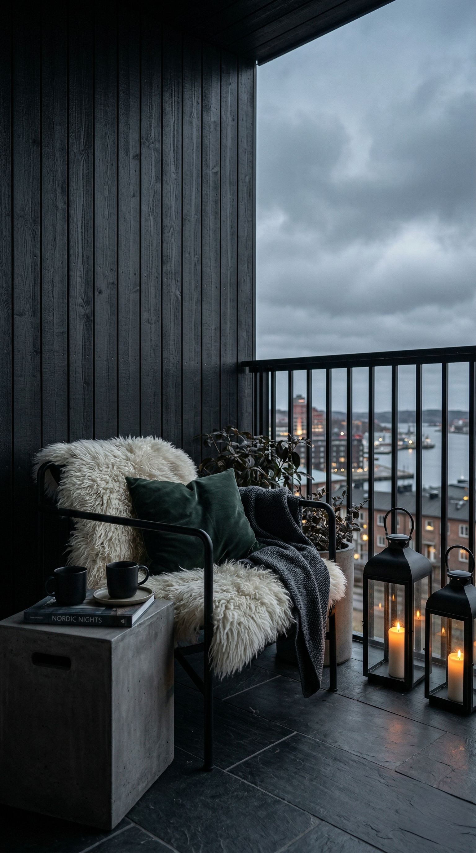 Dark Moody Nordic Balkong